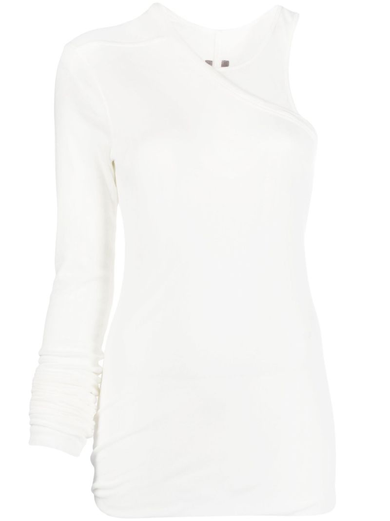 White Ziggy Banana Asymmetric Top