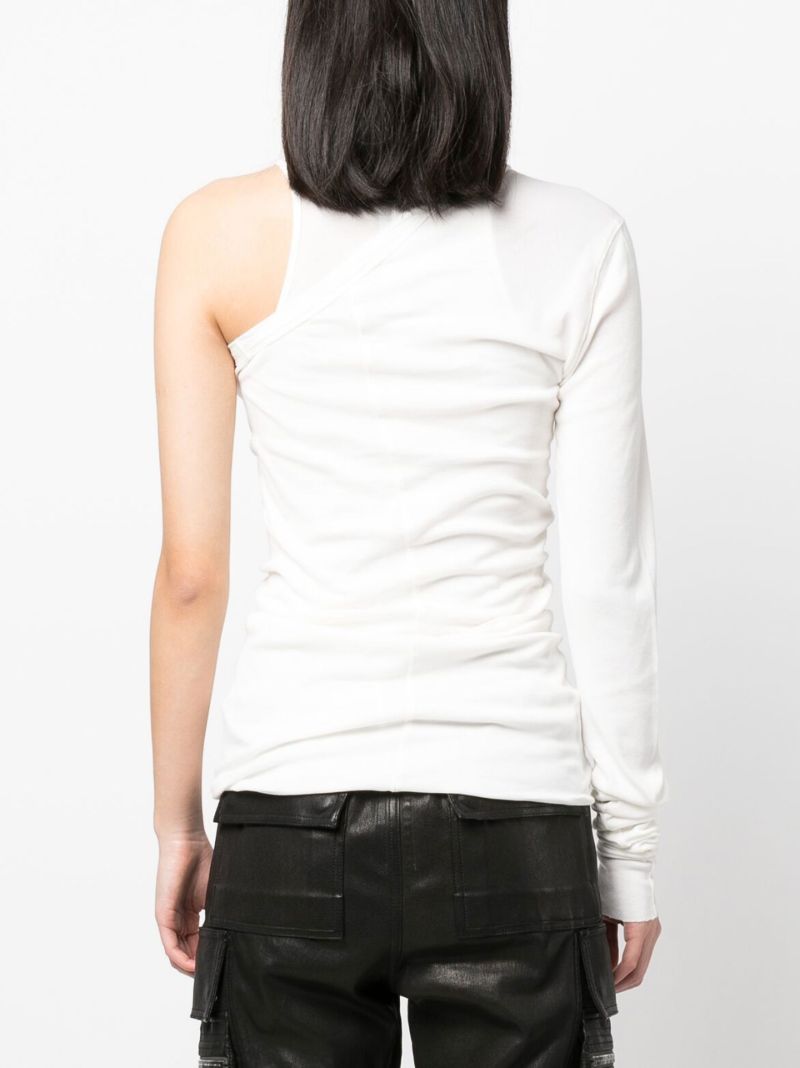White Ziggy Banana Asymmetric Top