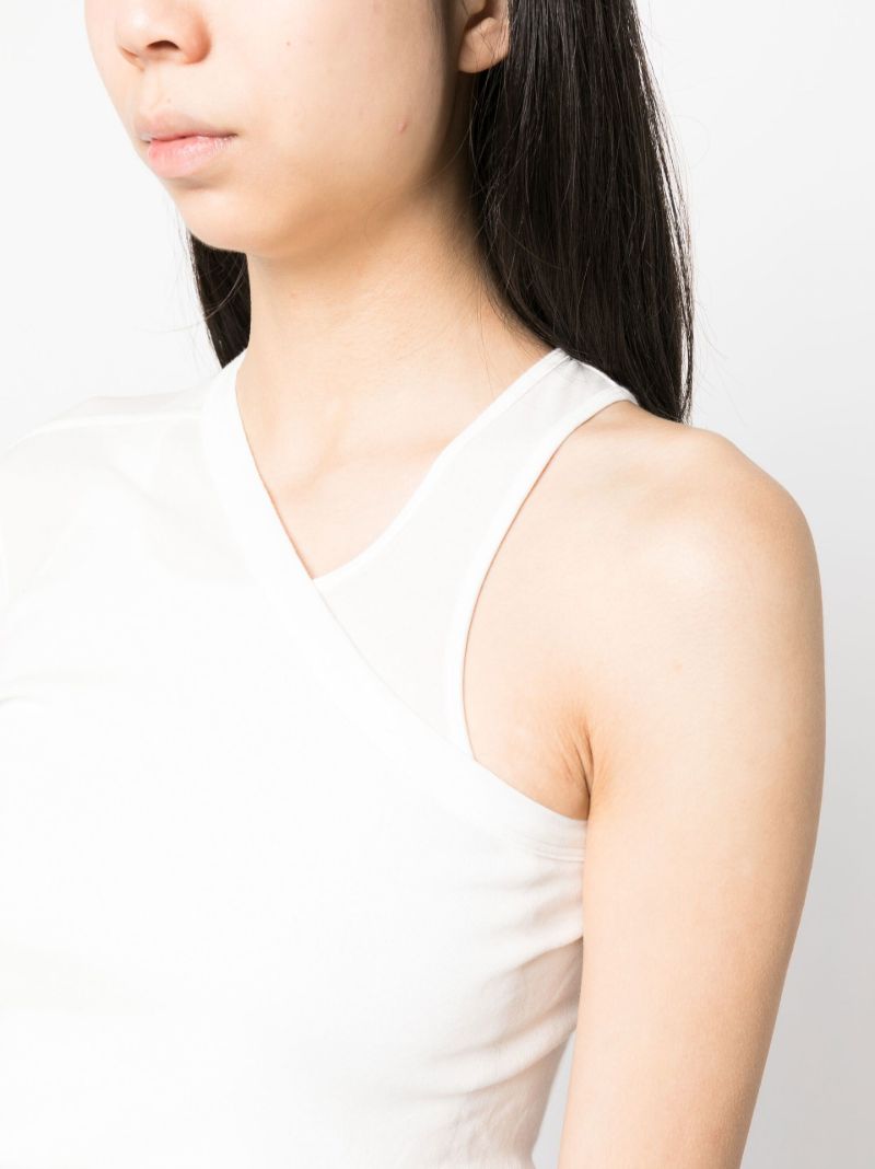 White Ziggy Banana Asymmetric Top