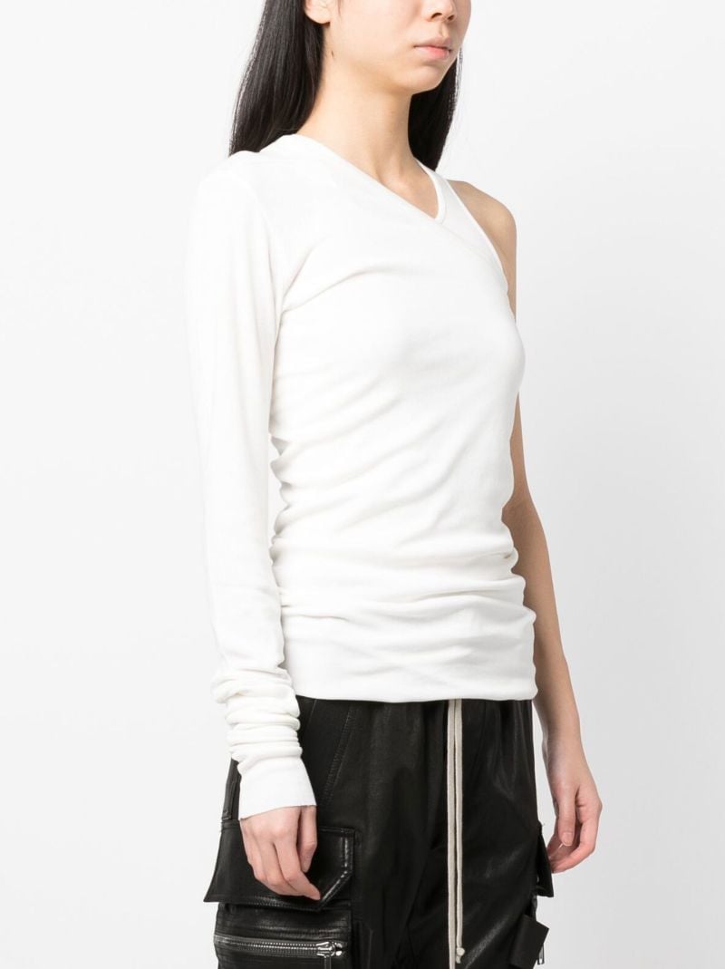 White Ziggy Banana Asymmetric Top