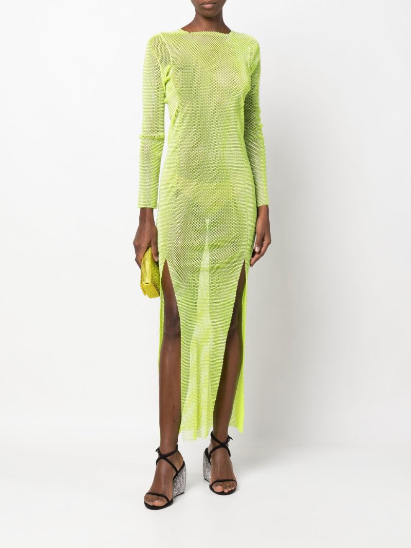 Green Diamonds Crystal-embellished Maxi Dress