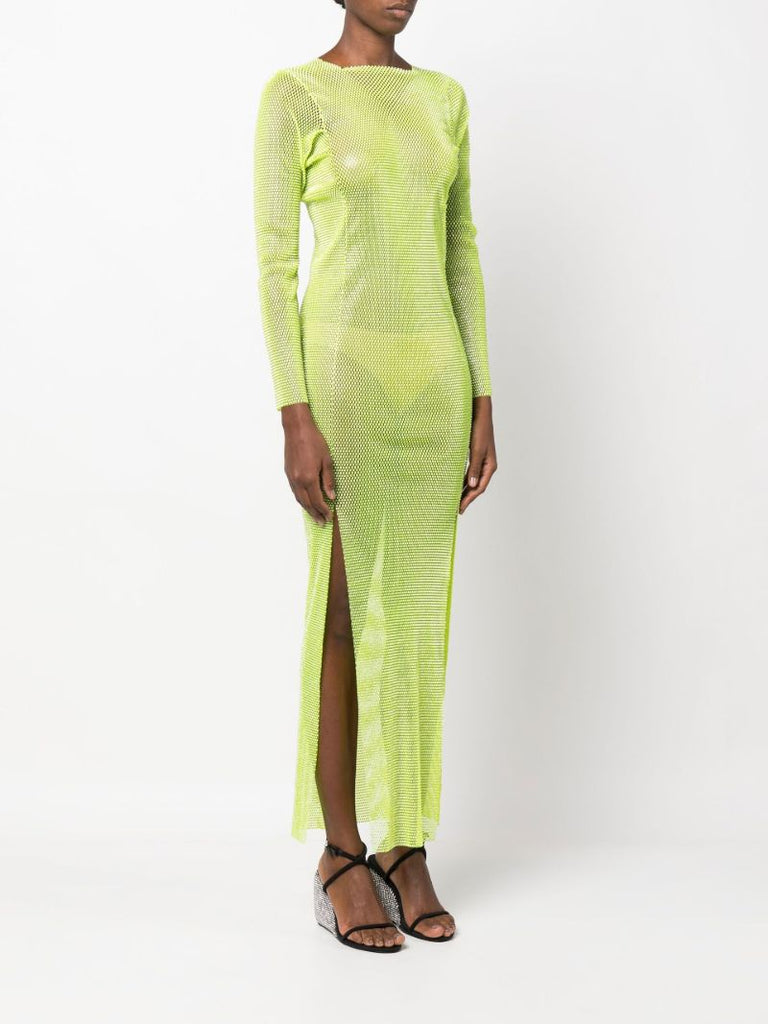Green Diamonds Crystal-embellished Maxi Dress