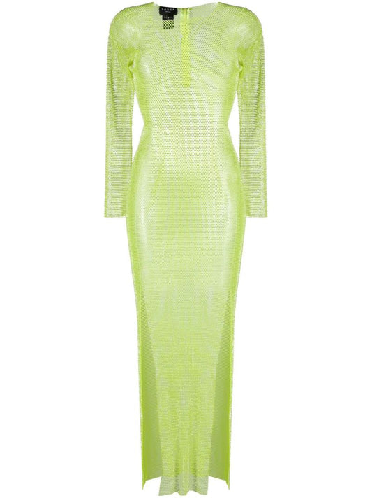 Green Diamonds Crystal-embellished Maxi Dress