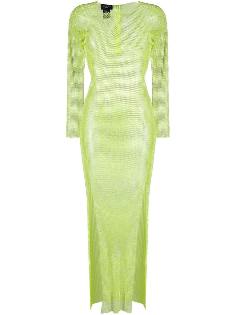 Green Diamonds Crystal-embellished Maxi Dress