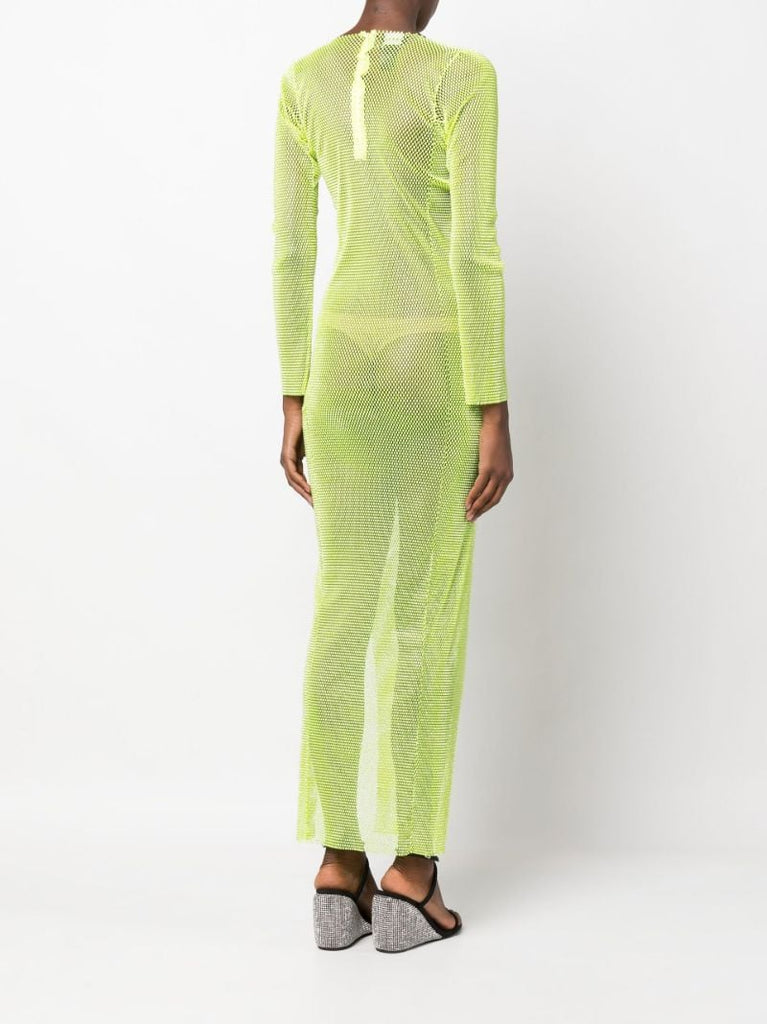 Green Diamonds Crystal-embellished Maxi Dress
