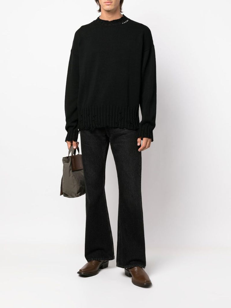 Black Logo-embroidered Jumper