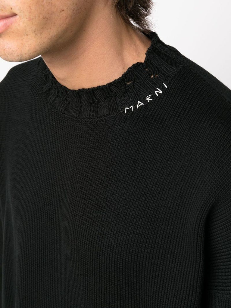 Black Logo-embroidered Jumper