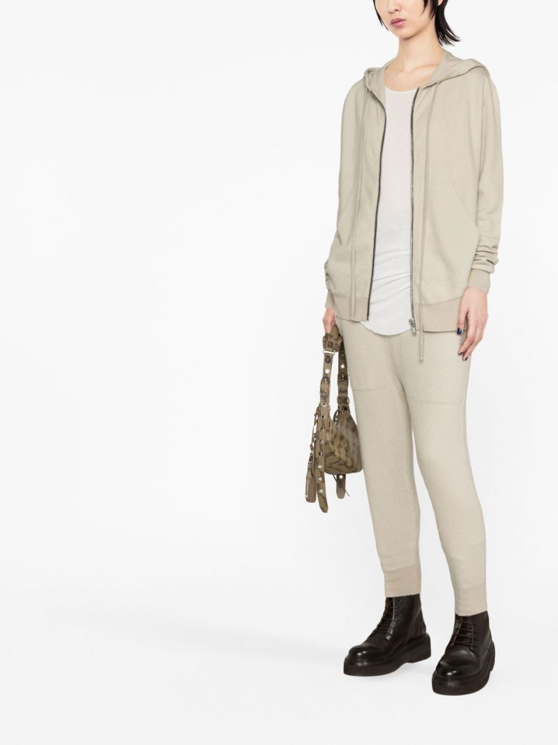 Neutral Cashmere Zip Hoodie