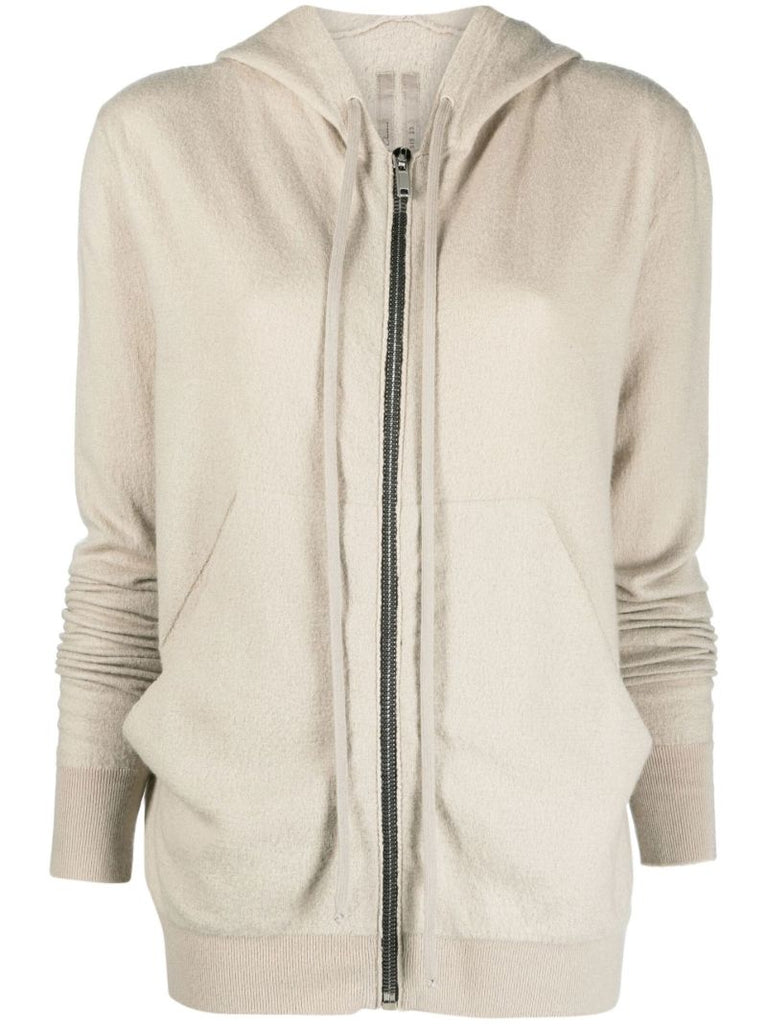 Neutral Cashmere Zip Hoodie