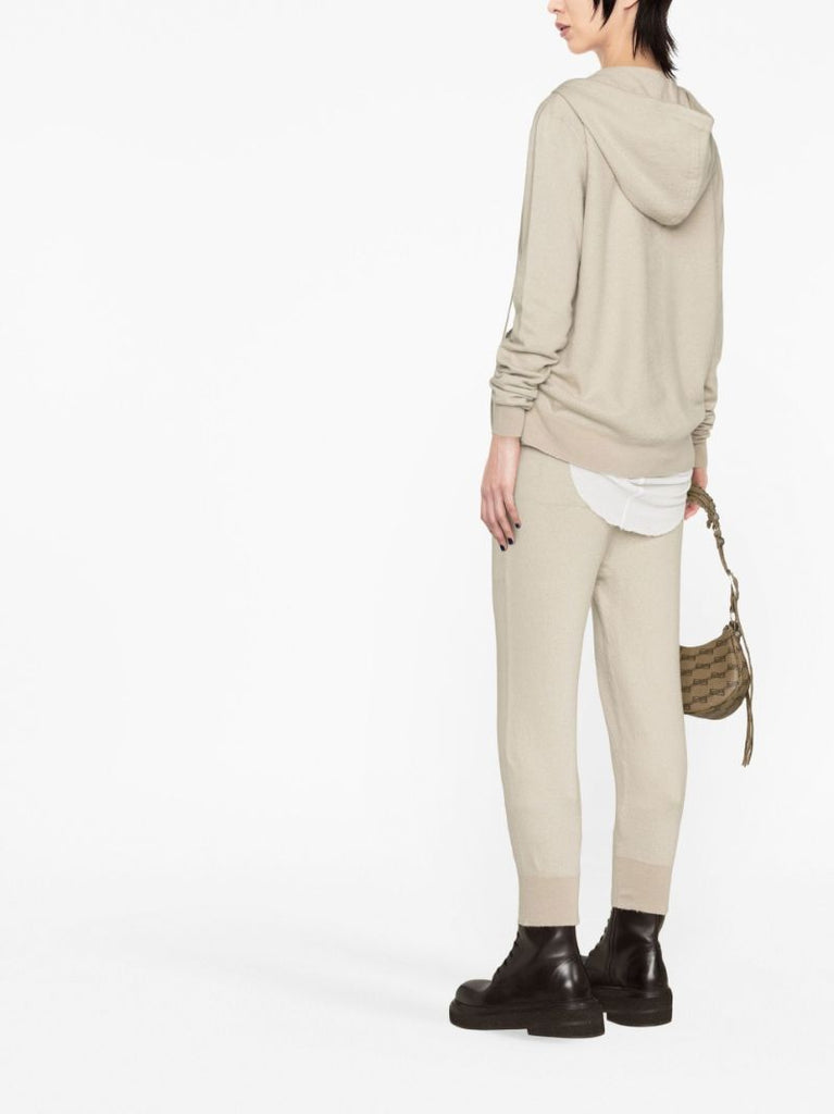 Neutral Cashmere Zip Hoodie