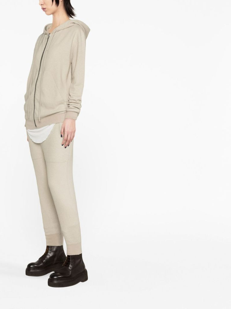 Neutral Cashmere Zip Hoodie