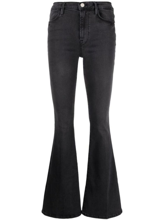 Black Le High Flared Jeans