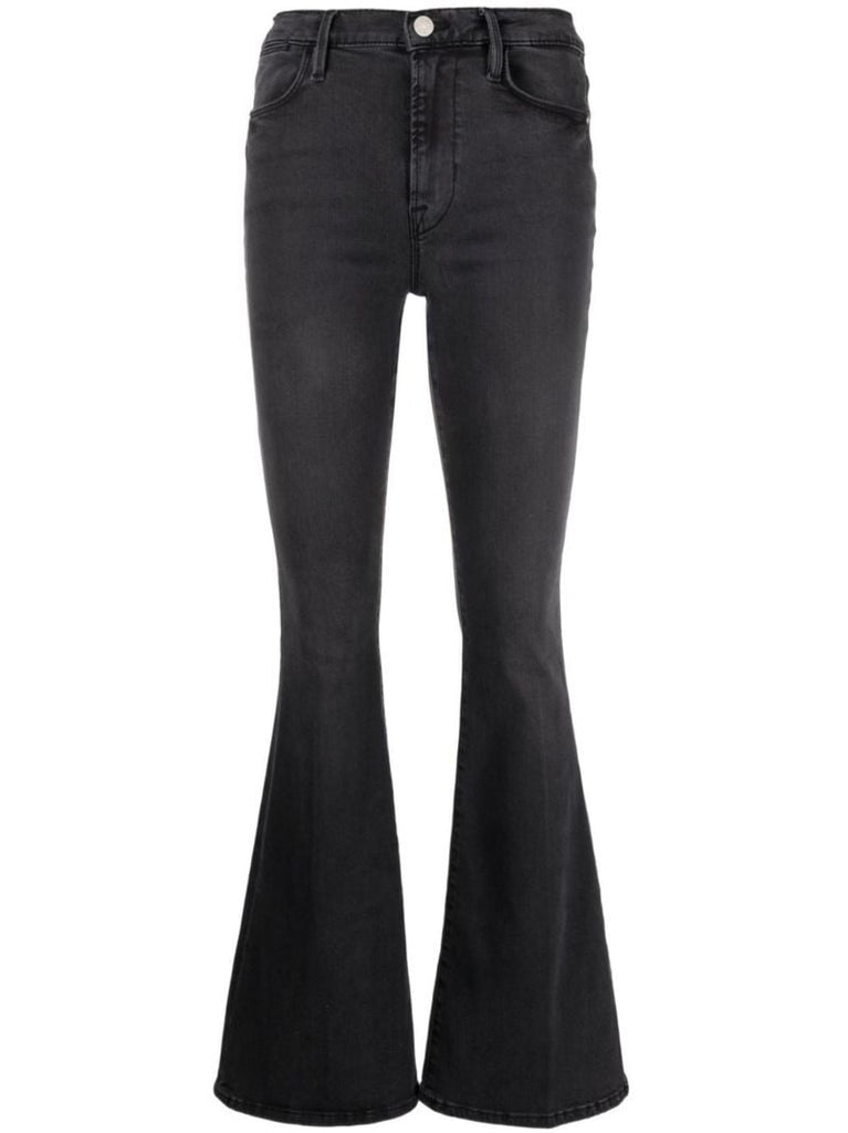 Black Le High Flared Jeans