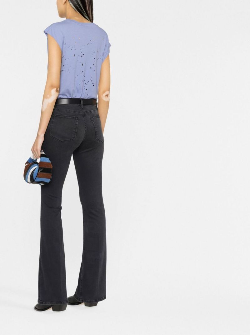 Black Le High Flared Jeans