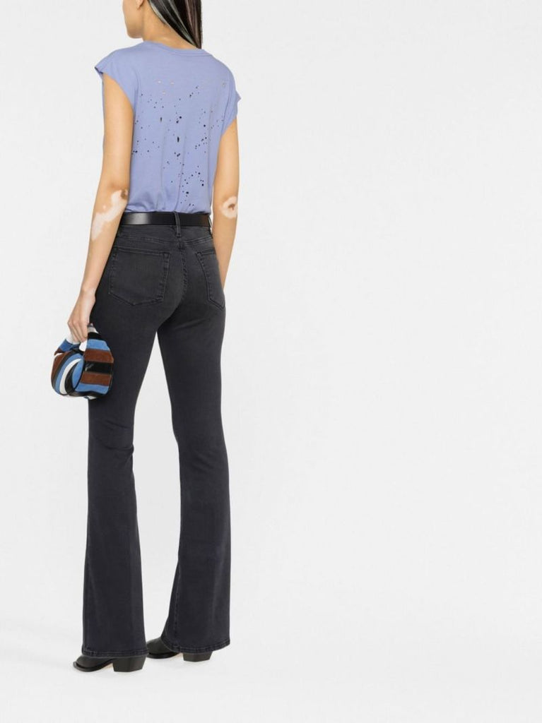 Black Le High Flared Jeans