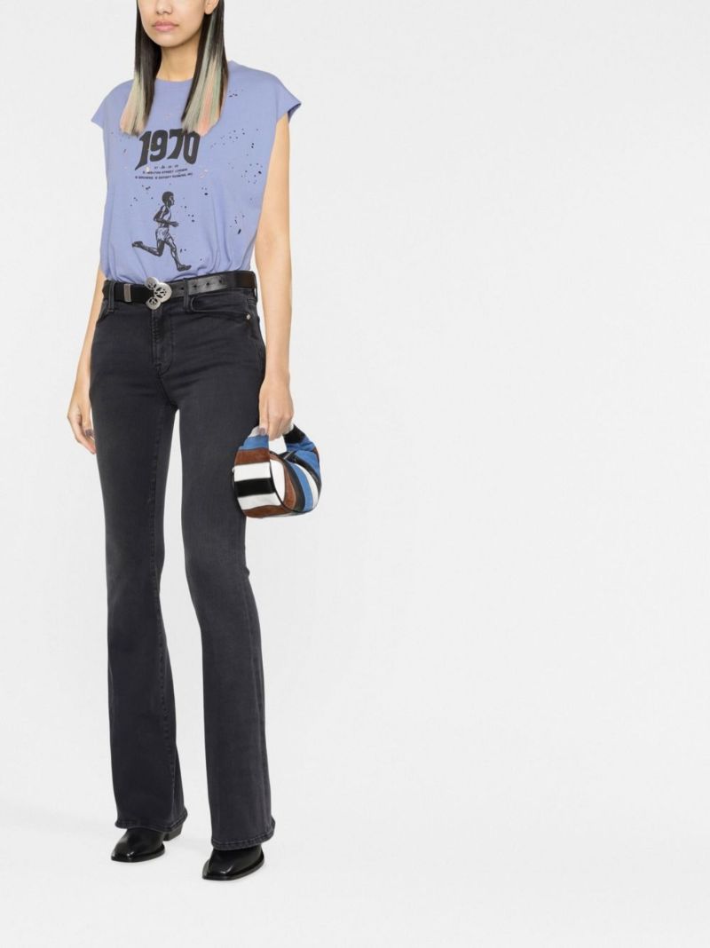 Black Le High Flared Jeans