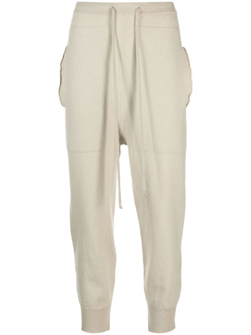 Neutral Cashmere Track Pants