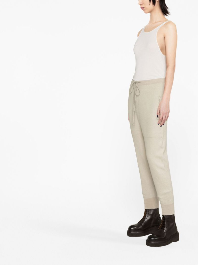 Neutral Cashmere Track Pants