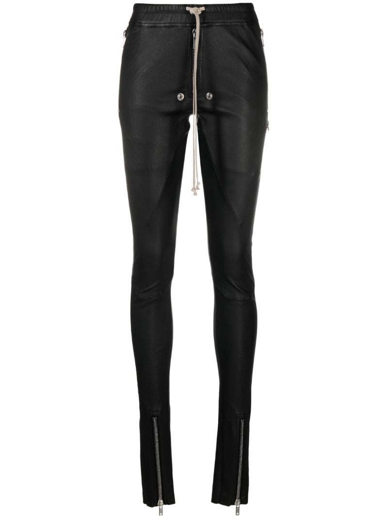 Black Gary Leather Skinny Trousers