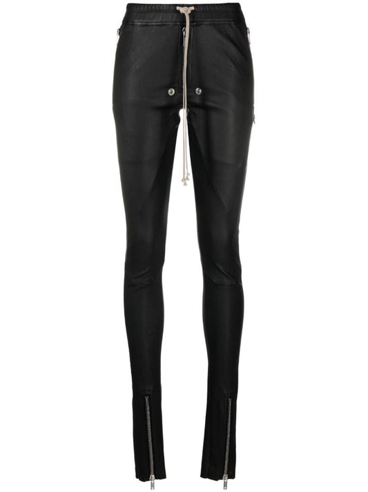 Black Gary Leather Skinny Trousers