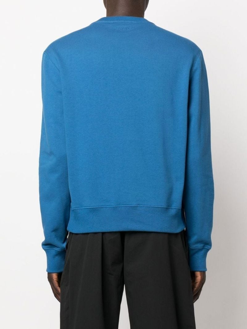 Blue Curb Logo Cotton Sweatshirt