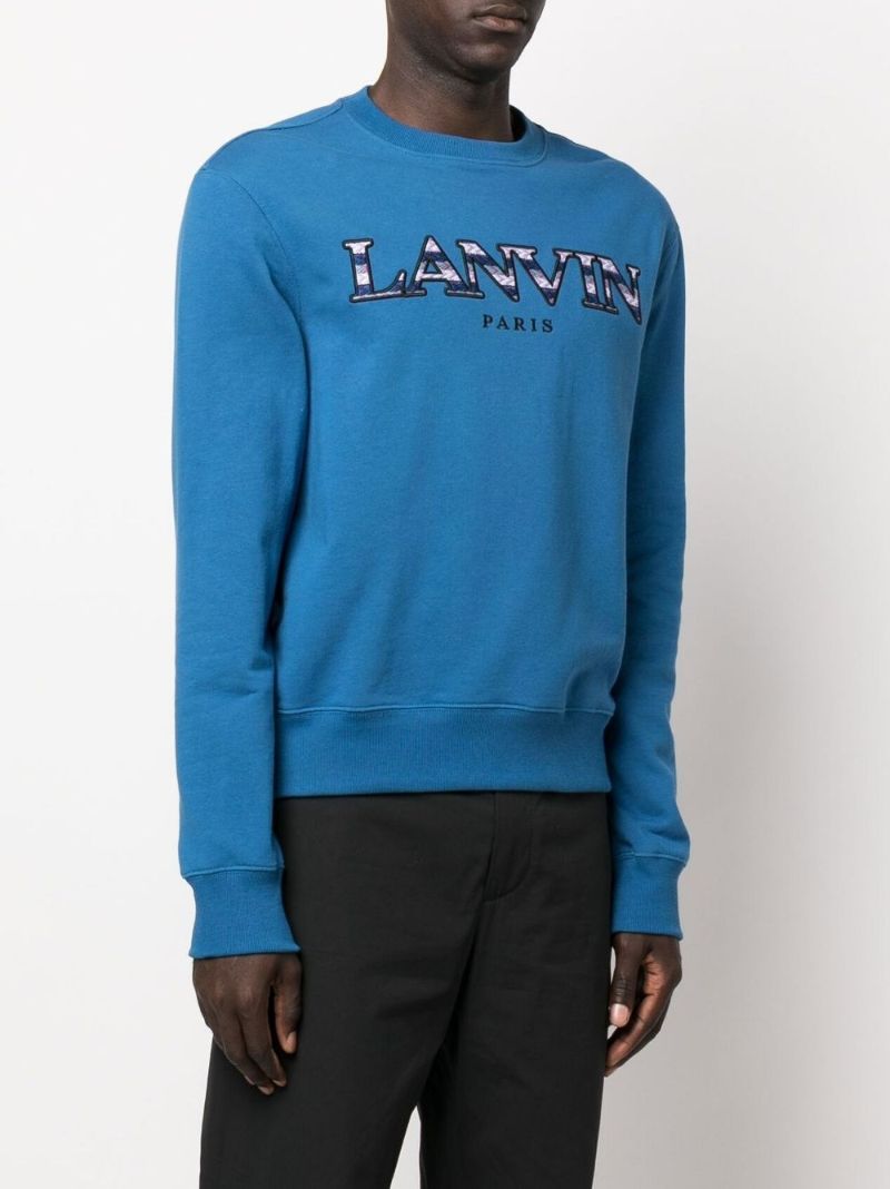 Blue Curb Logo Cotton Sweatshirt