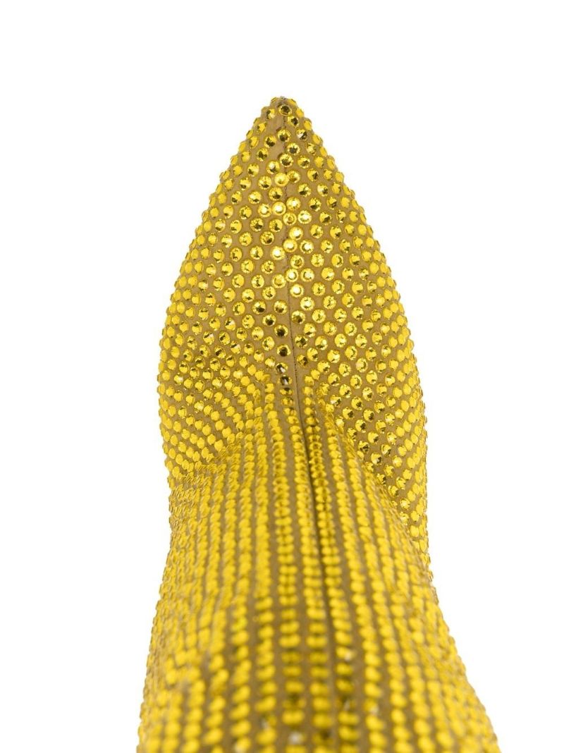 Yellow Holly 105 Crystal Knee-high Boots