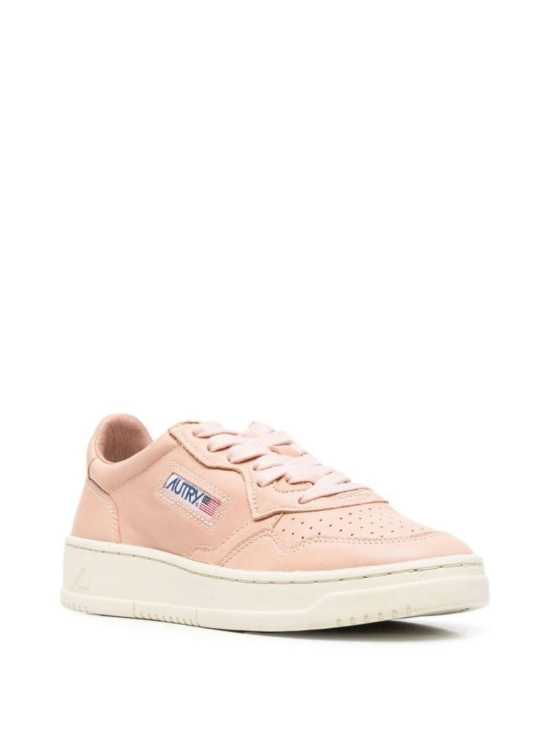 Pink Medalist Leather Sneakers