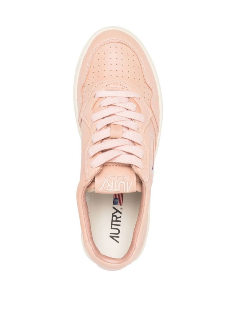Pink Medalist Leather Sneakers