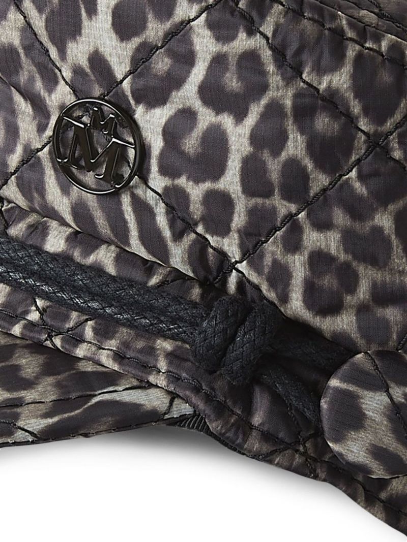 Brown Abby Leopard Print Baker Boy Hat