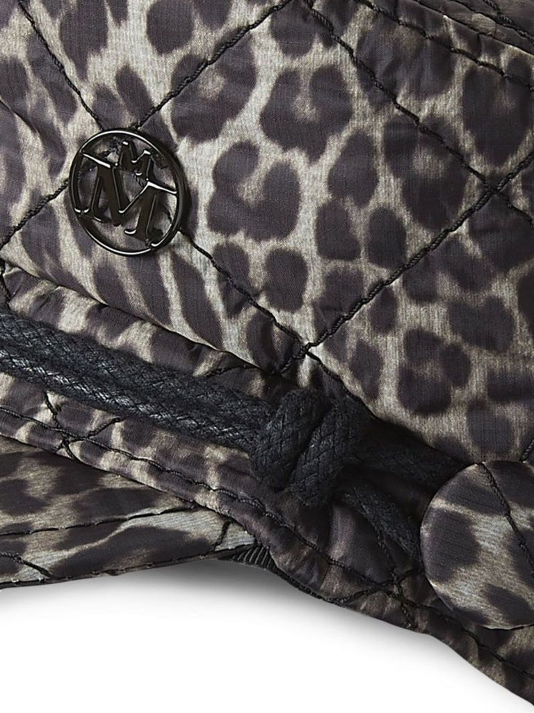 Brown Abby Leopard Print Baker Boy Hat