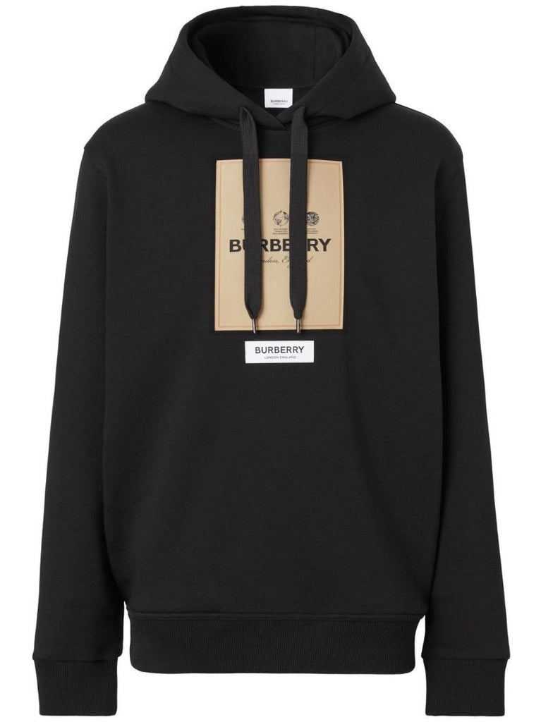 Black Label AppliquÃ_x0083_Â© Cotton Hoodie