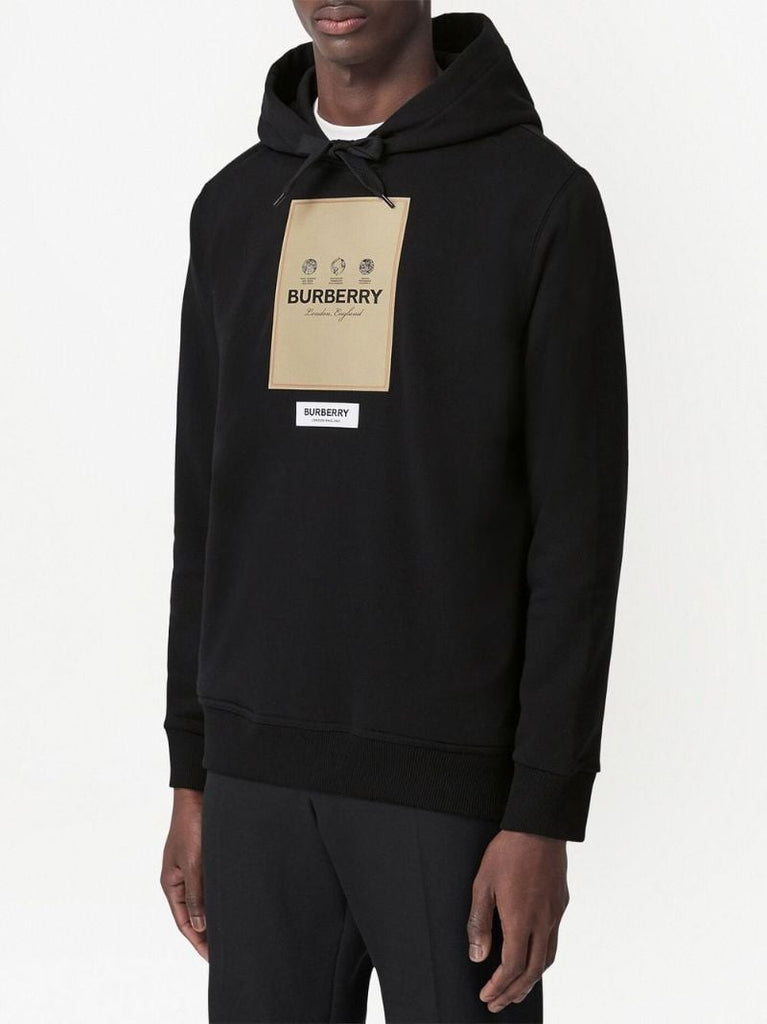 Black Label AppliquÃ_x0083_Â© Cotton Hoodie