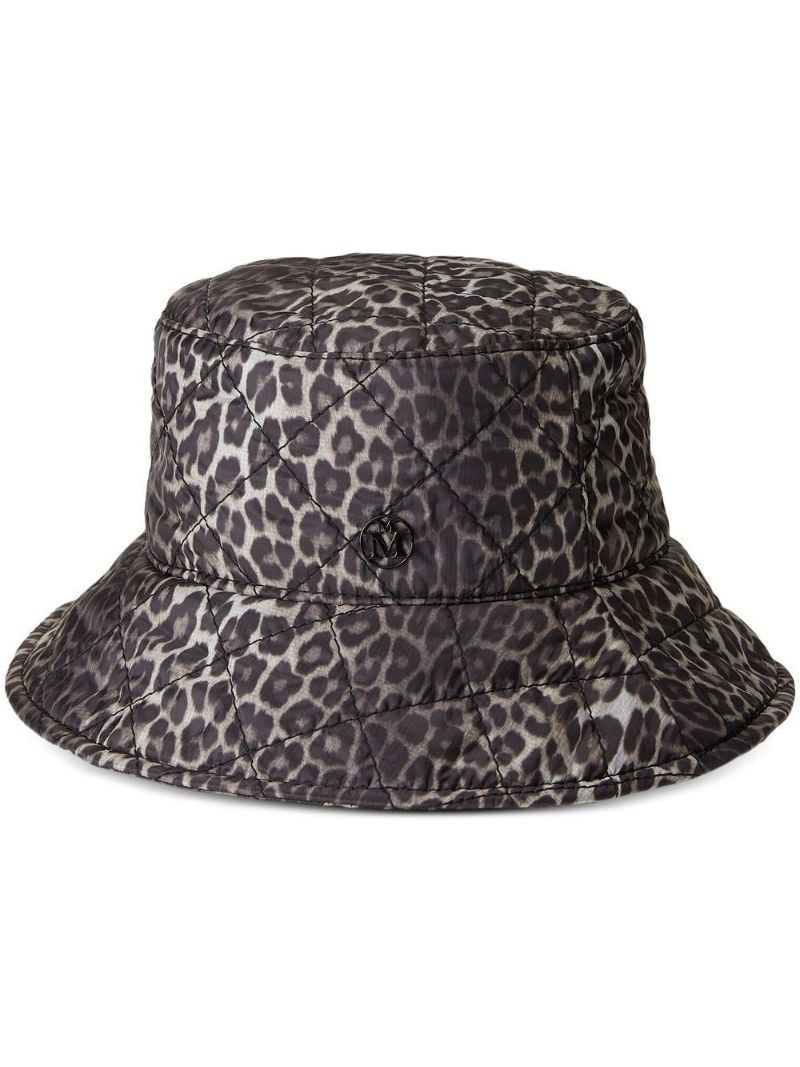 Brown Angele Leopard Print Bucket Hat