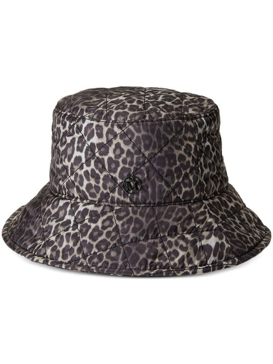 Brown Angele Leopard Print Bucket Hat