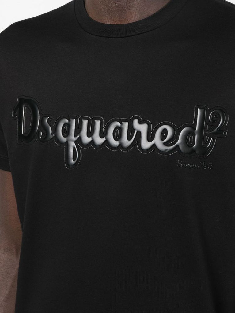 Black Logo Cotton T-shirt