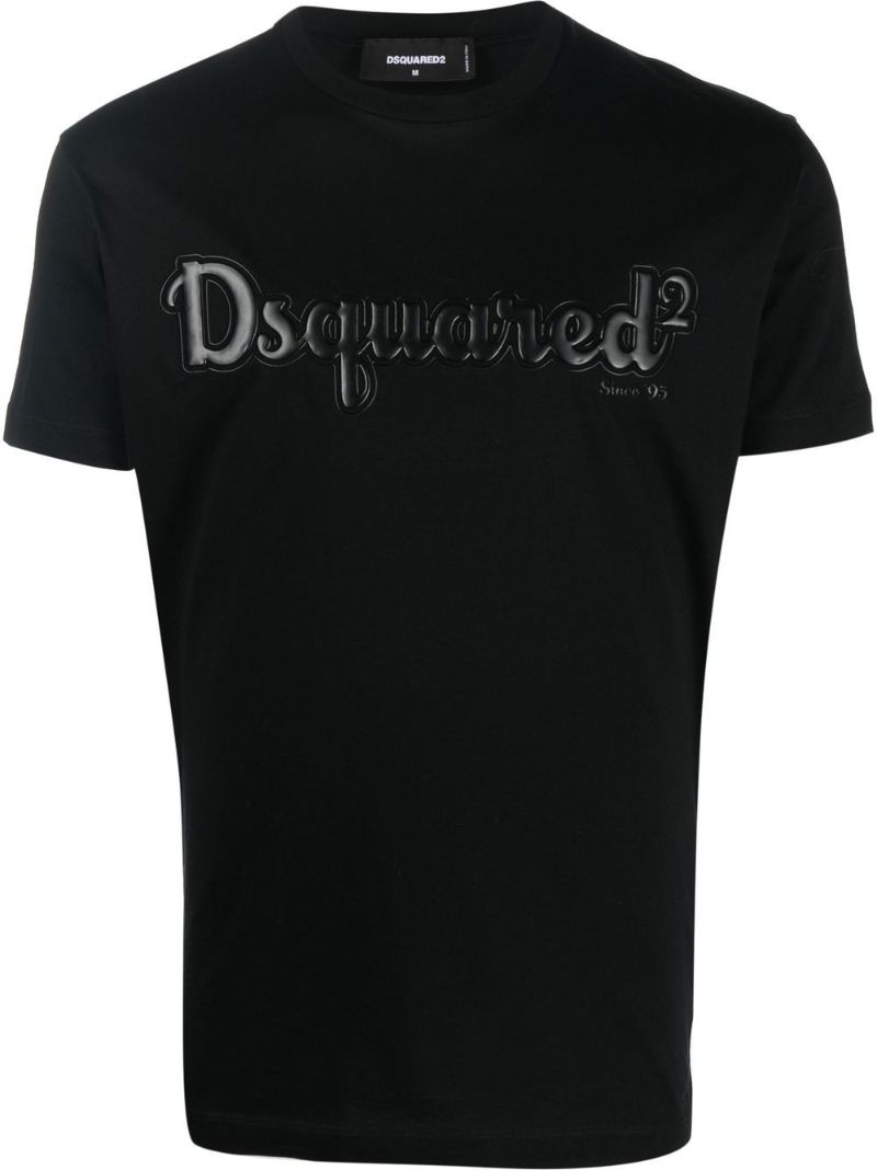 Black Logo Cotton T-shirt