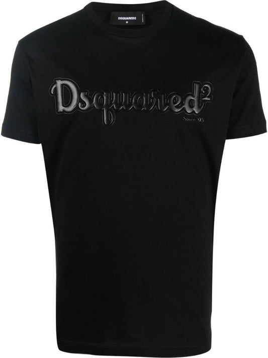 Black Logo Cotton T-shirt