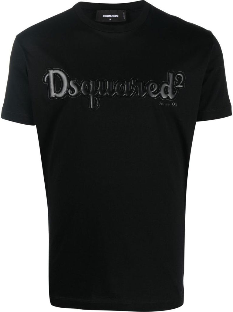 Black Logo Cotton T-shirt