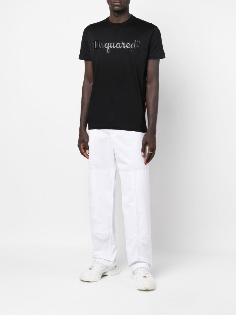 Black Logo Cotton T-shirt