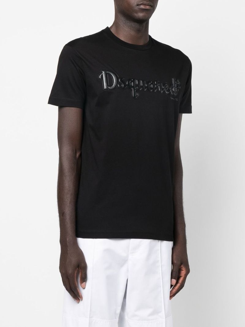 Black Logo Cotton T-shirt
