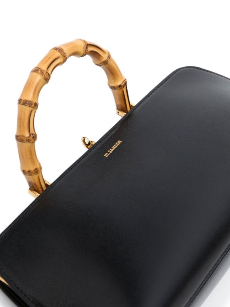 Black Goji Mini Leather Tote Bag