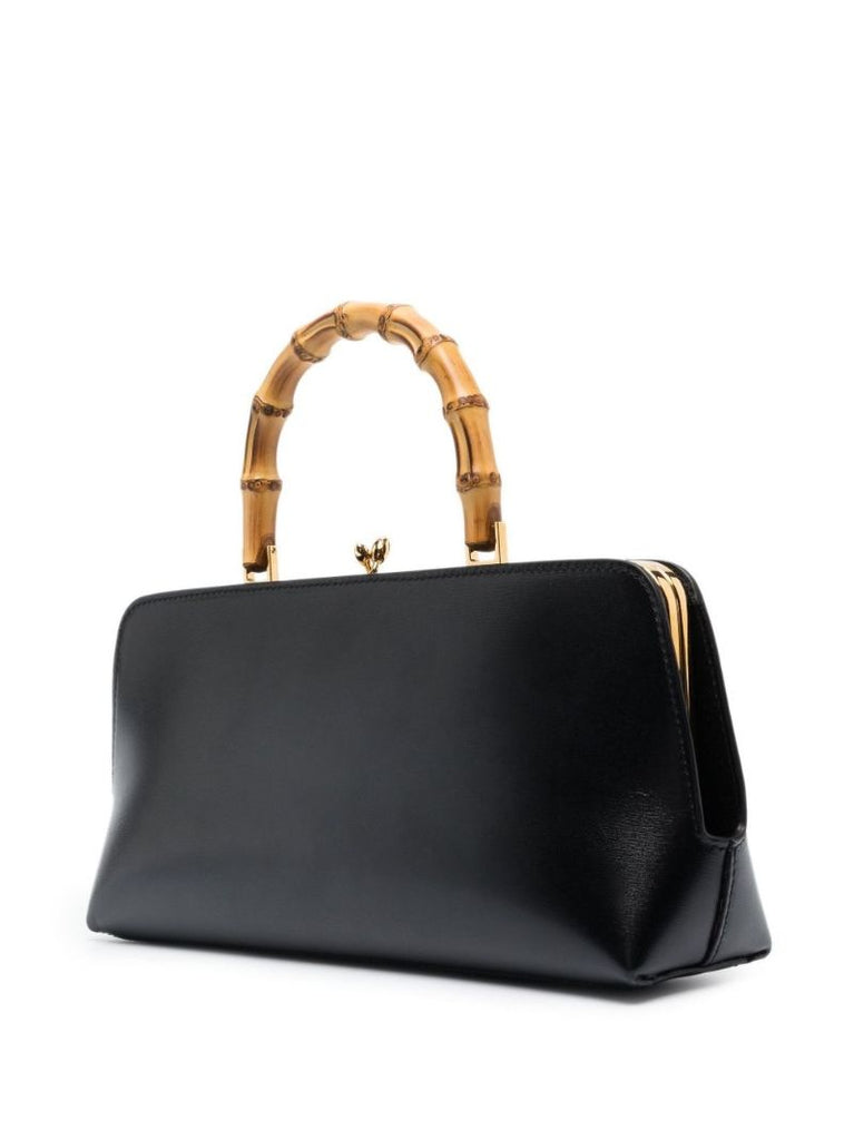 Black Goji Mini Leather Tote Bag