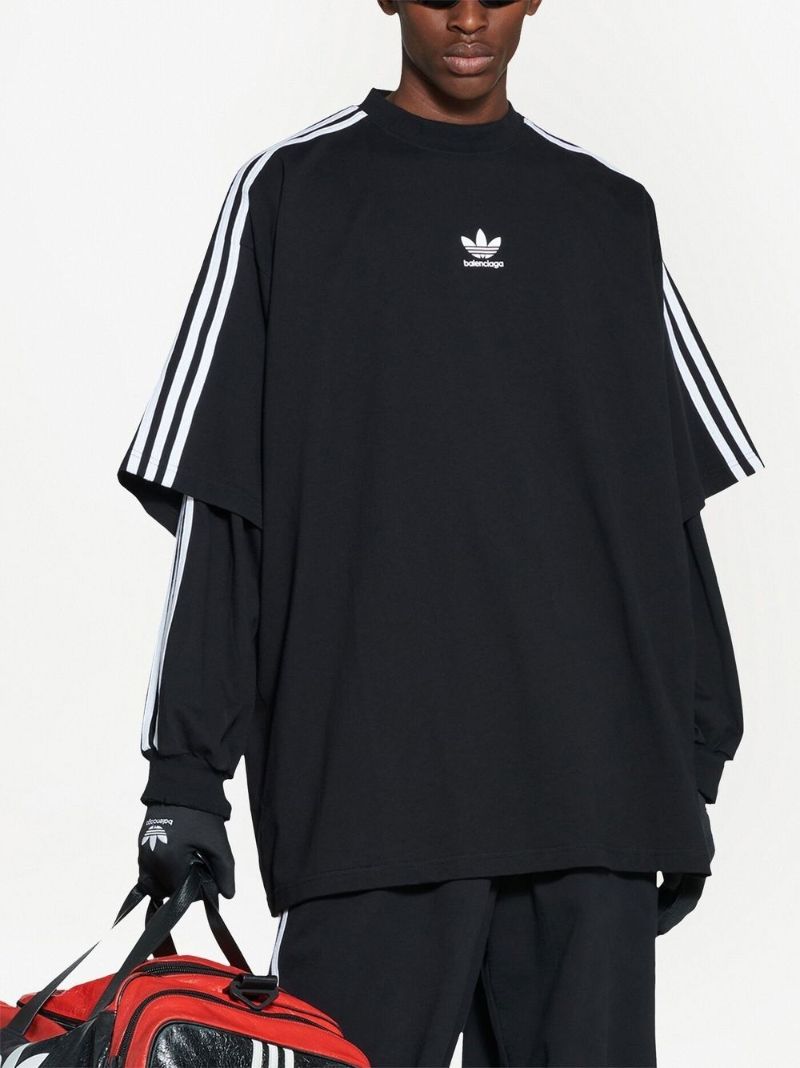X Adidas Black Logo-embroidered Cotton T-shirt