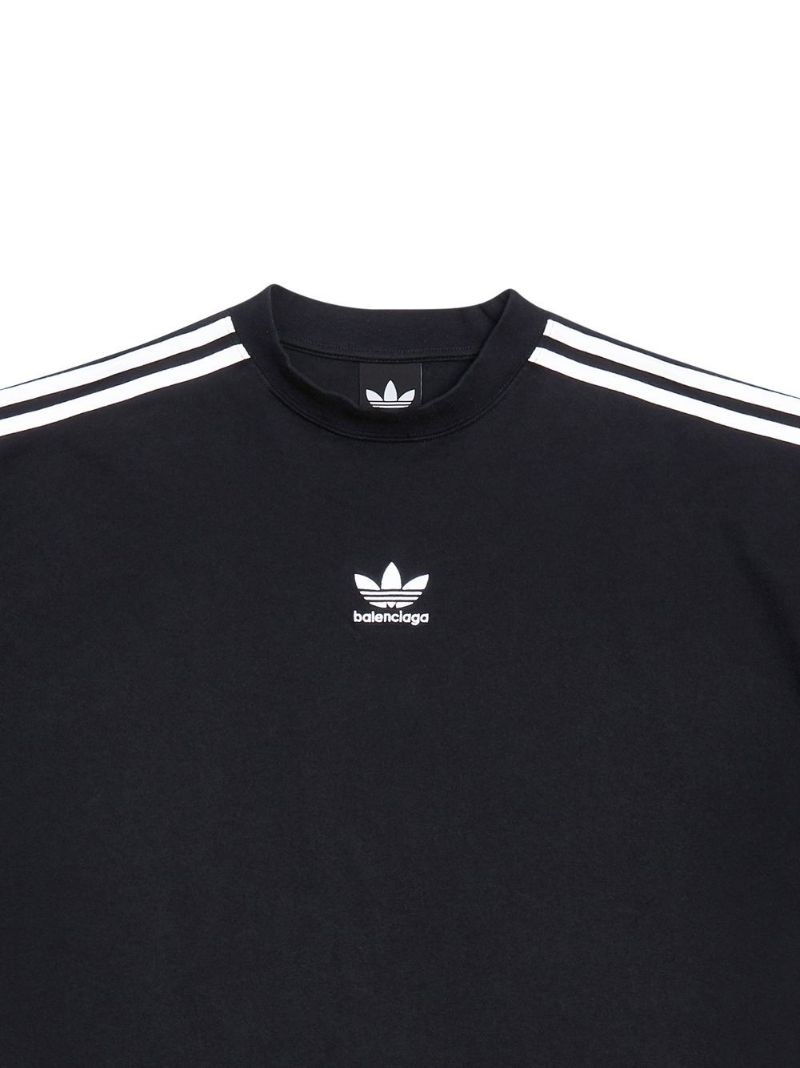 X Adidas Black Logo-embroidered Cotton T-shirt