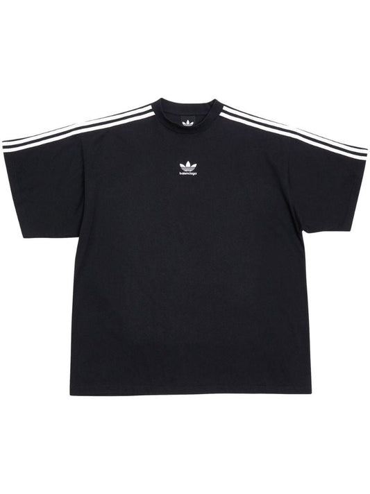 X Adidas Black Logo-embroidered Cotton T-shirt