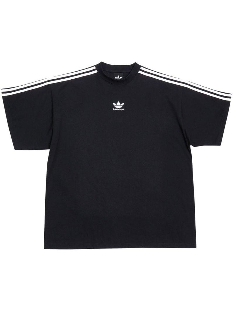 X Adidas Black Logo-embroidered Cotton T-shirt