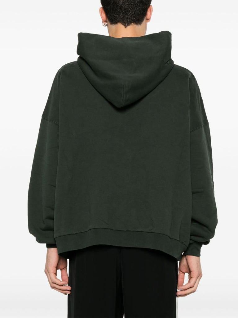 X Adidas Green Logo Print Oversized Hoodie