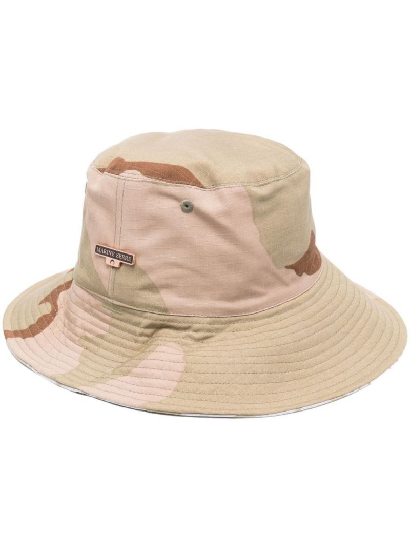 Neutral Reversible Cotton Bucket Hat