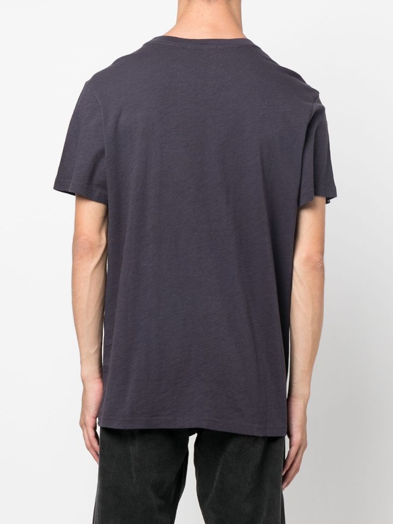 Blue Zafferh Print Cotton T-shirt